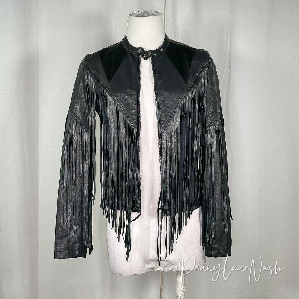 BlankNYC  Hashtag Abuser Finge Faux Leather Jacket - Picture 2 of 15